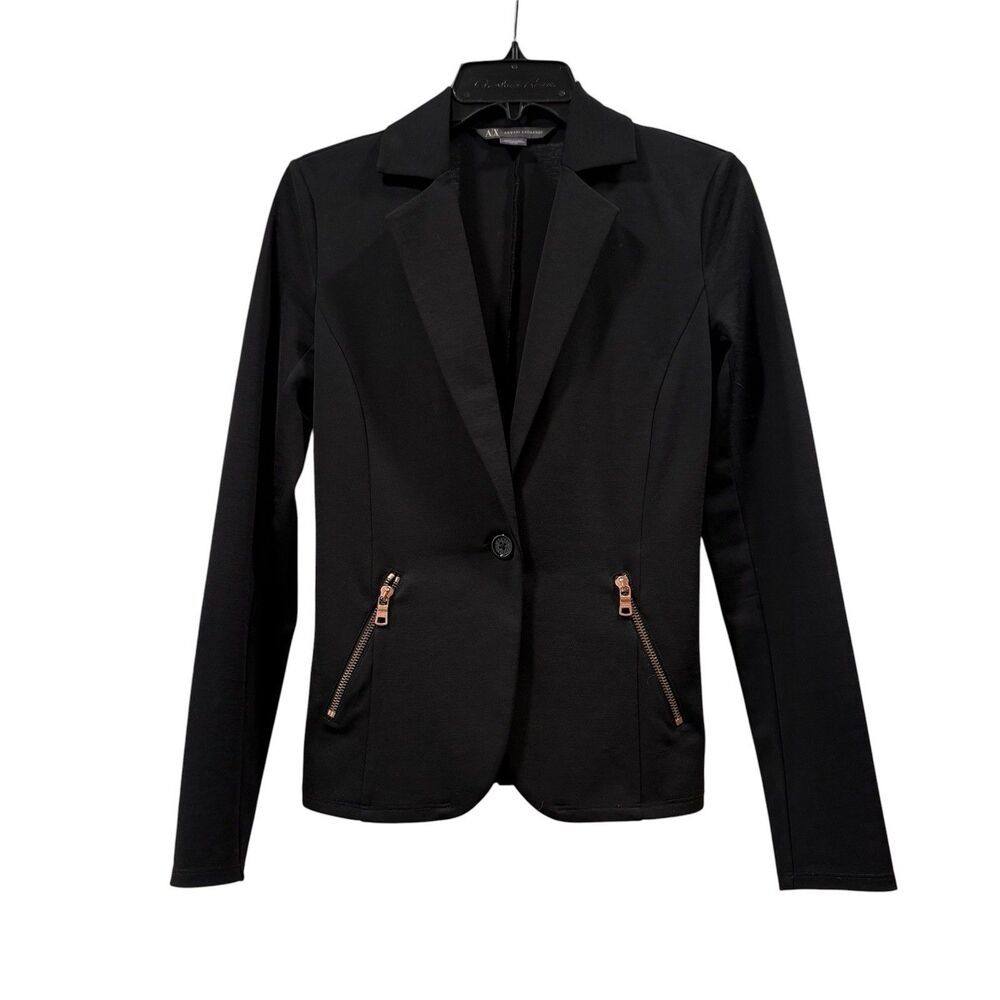 Armani Exchange Black Lightweight Blazer Jacket Size XS